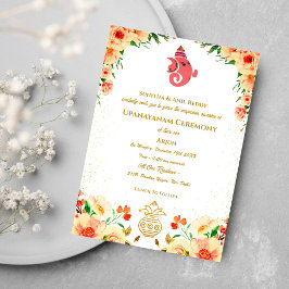 ウパナヤナムまたはヒンドゥー聖糸ジャヌー式 招待状