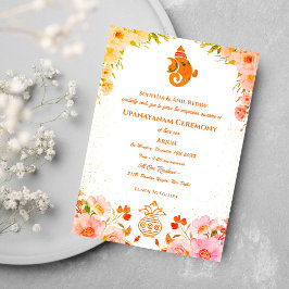 ウパナヤナムまたはヒンドゥー聖糸ジャヌー式 招待状