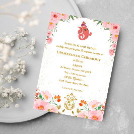 ウパナヤナムまたはヒンドゥー聖糸ジャヌー式 招待状