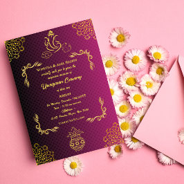 ウパナヤナムまたはヒンドゥー聖糸ジャヌー式 招待状