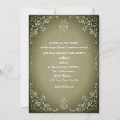 ウパナヤナムまたはヒンドゥー聖糸ジャヌー式 招待状 (正面)