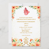 ウパナヤナムまたはヒンドゥー聖糸ジャヌー式 招待状 (正面)