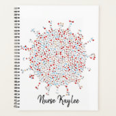 ウパーソナライズされたイルス菌アートグラフィックデザイン プランナー手帳 (正面)