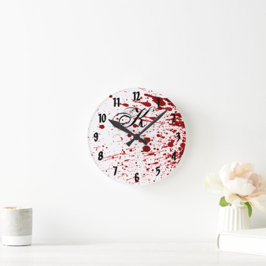 ウパーソナライズされたォールクロック血液（ばちゃばちゃ）跳ねるヴァンパ得イア ラウンド壁時計 (ホーム)