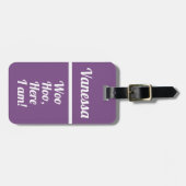 ウパーソナライズされたー |荷物おもしろいタグ ラゲッジタグ (正面横)