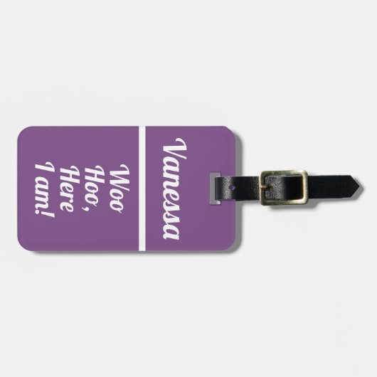 ウパーソナライズされたー |荷物おもしろいタグ ラゲッジタグ (正面横)