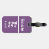 ウパーソナライズされたー |荷物おもしろいタグ ラゲッジタグ (裏面横)