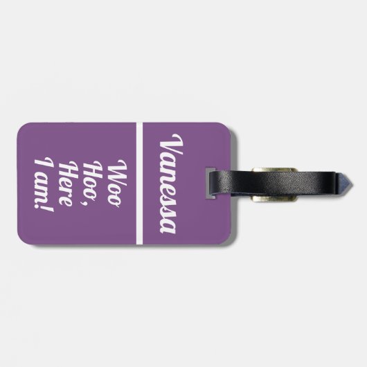 ウパーソナライズされたー |荷物おもしろいタグ ラゲッジタグ (裏面横)