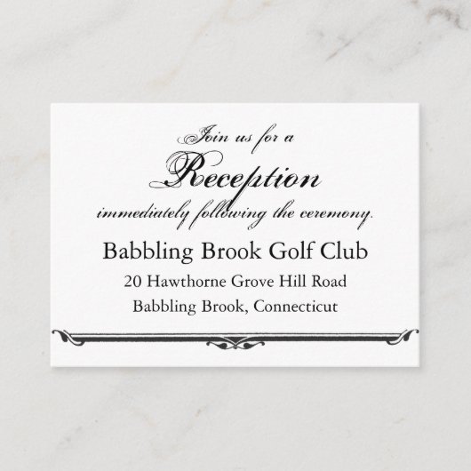 ウビカリタスエアモールウェディングレセプションカードテンプラット エンクロージャーカード (正面)