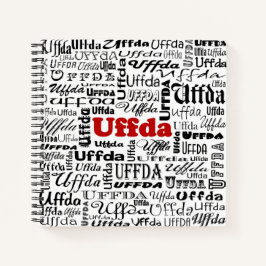 ウフおもしろいダノルウェー式ブラック&レッド文字 ノートブック