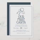 ウファーストカシタ引っ越し祝いパーティー招待状 招待状 (正面/裏面)