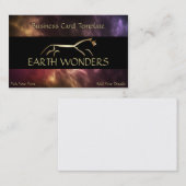 ウフィントンホワイトホースジオグリフ金ゴールドホース 名刺 (正面/裏面)