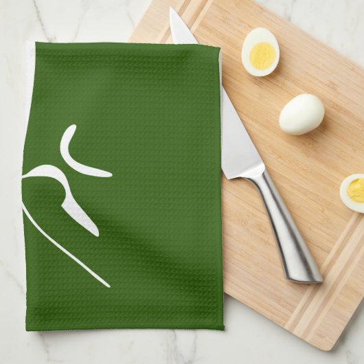 ウフィントン白馬古代ジオグリフ記号エングル キッチンタオル (四つ折り)