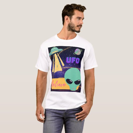 ウフォ信じー Tシャツ (正面フル)