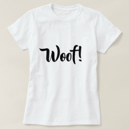 ウフ！かわいい文字黒と白の女性用Tシャツ Tシャツ