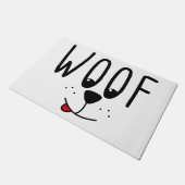 ウフ!ペット好きのかわいい子犬の漫画の贈り物 ドアマット (アングル)