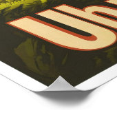 ウブドバリインドネシアヴィンテージトラベルイラストレーション ポスター (角)