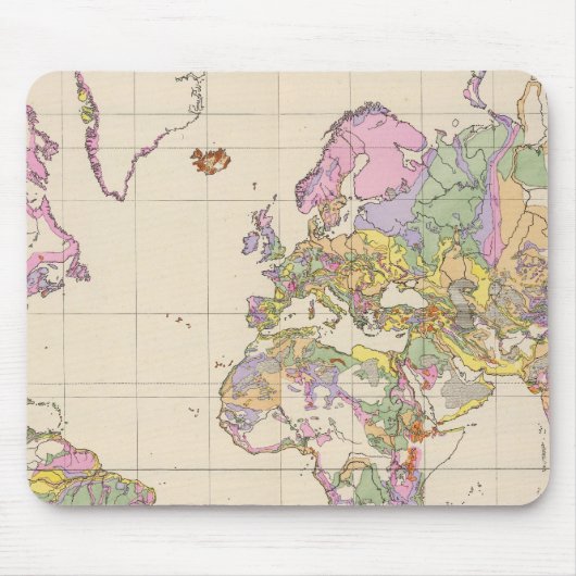 ウベルシヒト·デル·エルデ-地球地図の概要 マウスパッド (正面)
