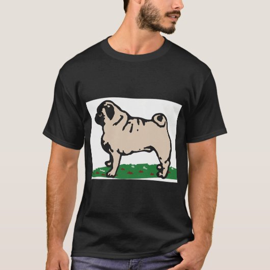 ウベ・ザ・パグ・キャラクター Tシャツ (正面)