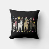 ウマおもしろいイースターデイファーム動物かわいいバニーホール クッション (正面)