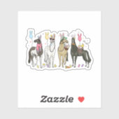 ウマおもしろいイースターデイファーム動物かわいいバニーホール シール (シート)