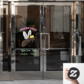 ウマおもしろいバエ ウィンドウサイン (オフィスドア)