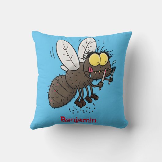 ウマおもしろいバエ クッション (裏面)