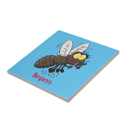 ウマおもしろいバエ タイル (側面)