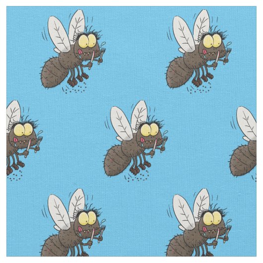 ウマおもしろいバエ ファブリック (クローズアップ)