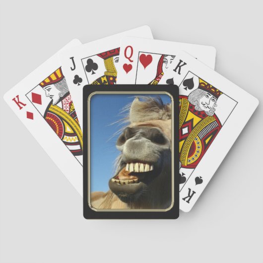 ウマおもしろいフォトアートトランプ トランプ (裏面)