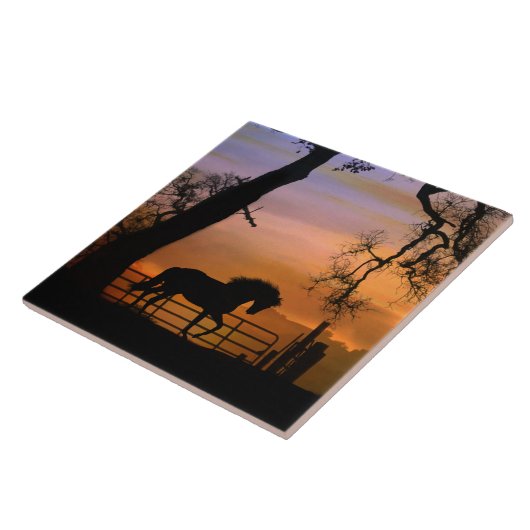 ウマお洒落アートタイル南西かわいらし部 タイル (側面)