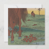 ウマお洒落スワール挿入結婚式招待状 招待状 (裏面)