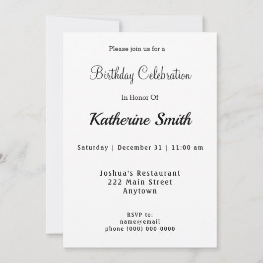 ウマかわいらしフォール写真誕生日 招待状 (裏面)