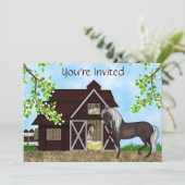 ウマかわいらしンドバーンガールズ誕生日招待状 招待状 (スタンド正面)