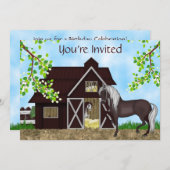 ウマかわいらしンドバーンガールズ誕生日招待状 招待状 (正面/裏面)