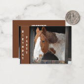 ウマが大好きな女の子だけの農場でジンジャーホース  ノートカード (正面/裏面インサイチュ)