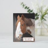 ウマが大好きな女の子だけの農場でジンジャーホース ポストカード (スタンド正面)