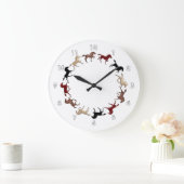 ウマが24時間を回る ラージ壁時計 (ホーム)