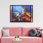 ウマとゴルディ キャンバスプリント (インサイチュ (リビング))