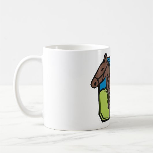 ウマとファームガール コーヒーマグカップ (左)