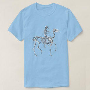 ウマと人間のライダー骨格 Tシャツ