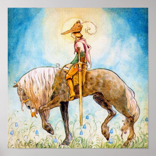 ウマに乗った若い王子 ポスター (正面)