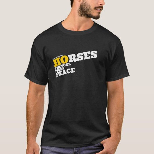 ウマのやすらぎ 平穏とつながりを発見 Tシャツ (正面)