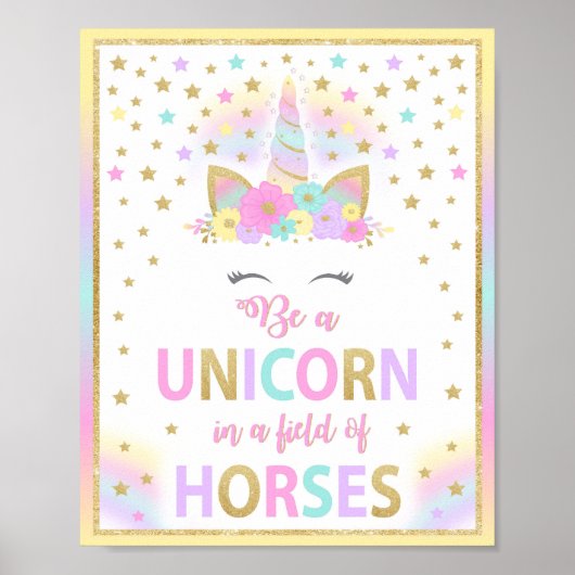 ウマのサインで一角獣になれ ポスター (正面)