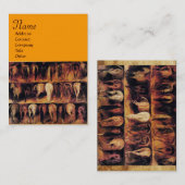 ウマのヒンドクォーター、茶色のオレンジ色 名刺 (正面/裏面)