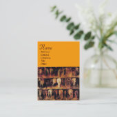 ウマのヒンドクォーター、茶色のオレンジ色 名刺 (スタンド正面)