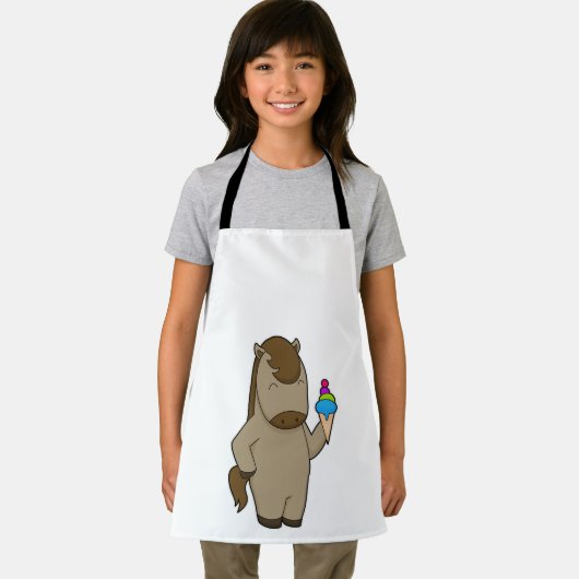 ウマのワッフルアイスクリーム エプロン (インサイチュ)