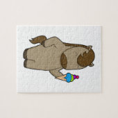 ウマのワッフルアイスクリーム ジグソーパズル (横)