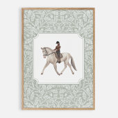 ウマの上に水の色のジョッキー、ヴィンテージ子供部屋 ポスター