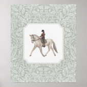 ウマの上に水の色のジョッキー、ヴィンテージ子供部屋 ポスター (正面)